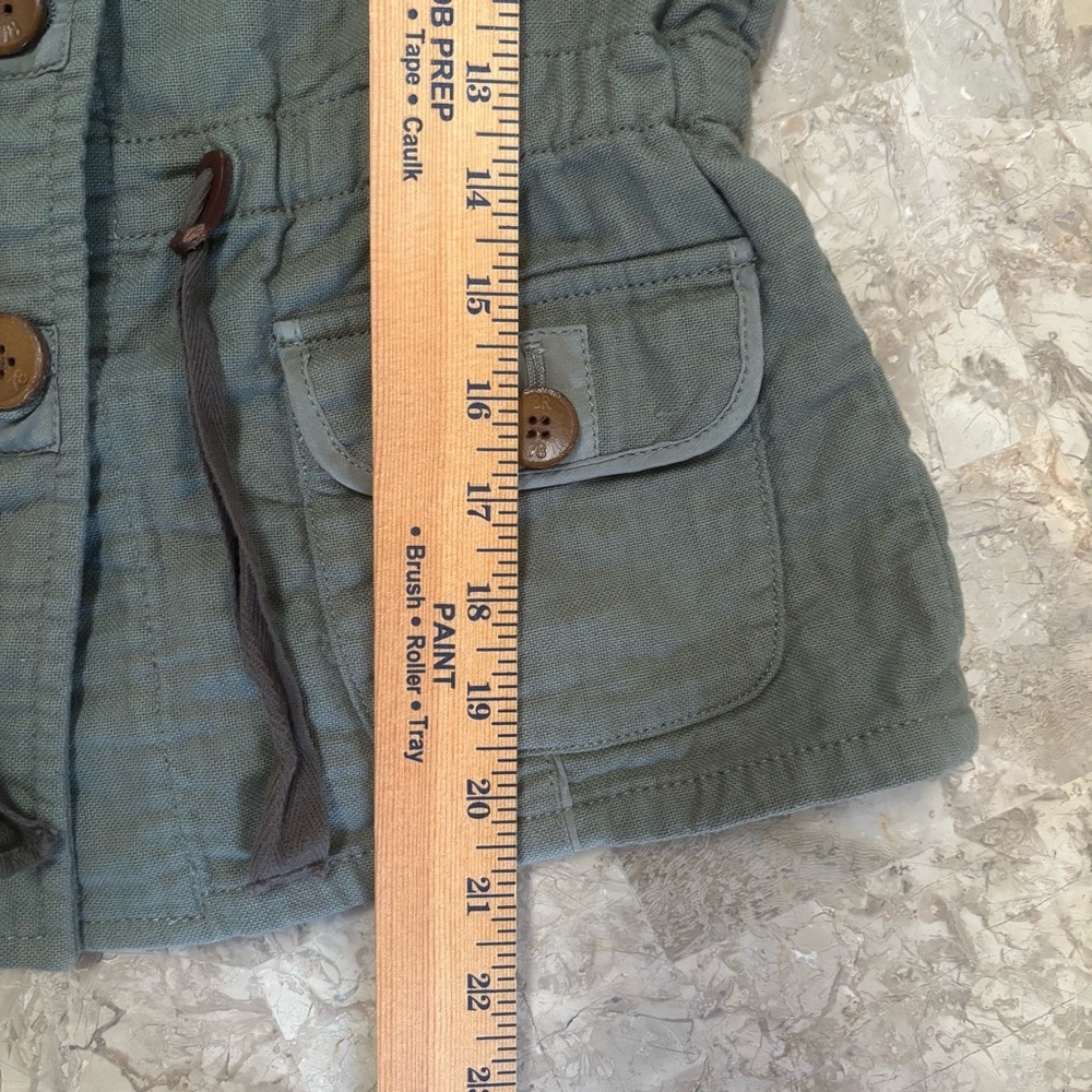 Banana Republic Heritage Olive Green Utility Safari Crinkle Jacket Silk Trim XS - Picture 14 of 15